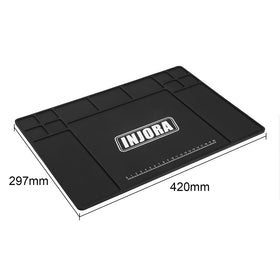 INJORA RC silicone pit mat with measurement scale aids quick layouts