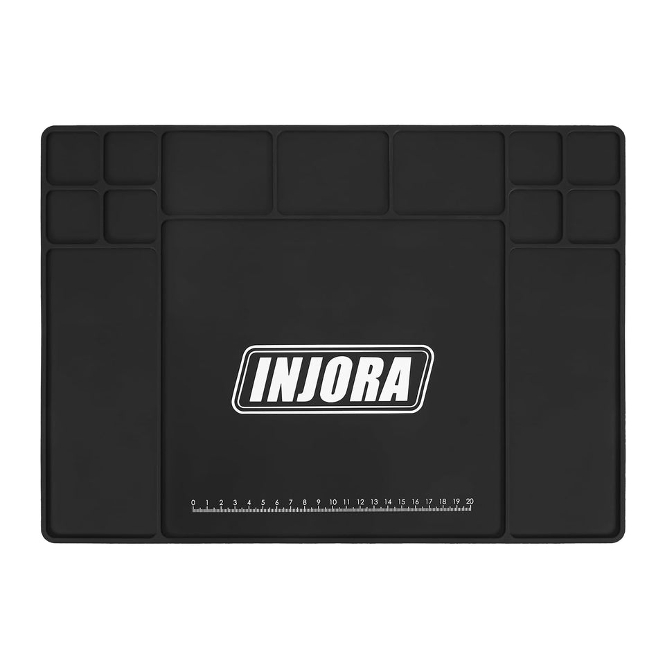 INJORA RC silicone pit mat rollable design keeps workspace tidy
