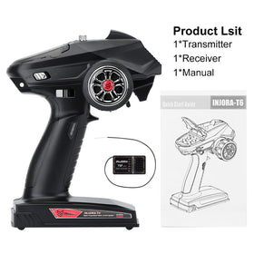 INJORA RC Transmitter ergonomic grip reduces fatigue during long runs