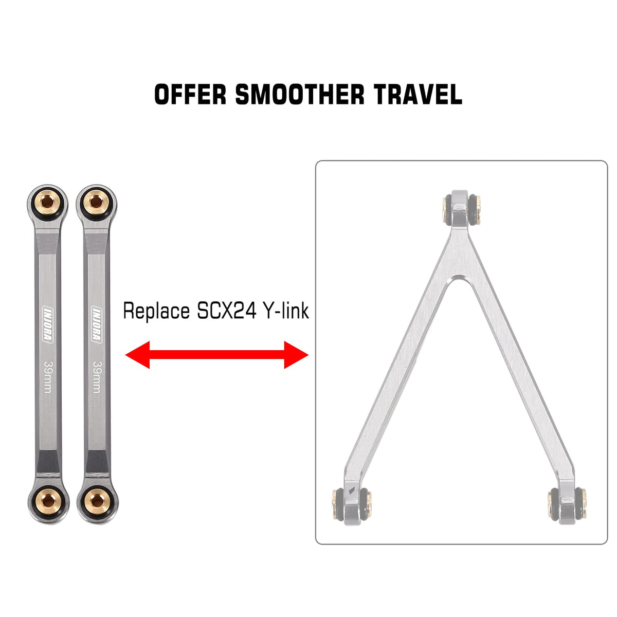 INJORA replacement links replace plastic Y link for more durable performance