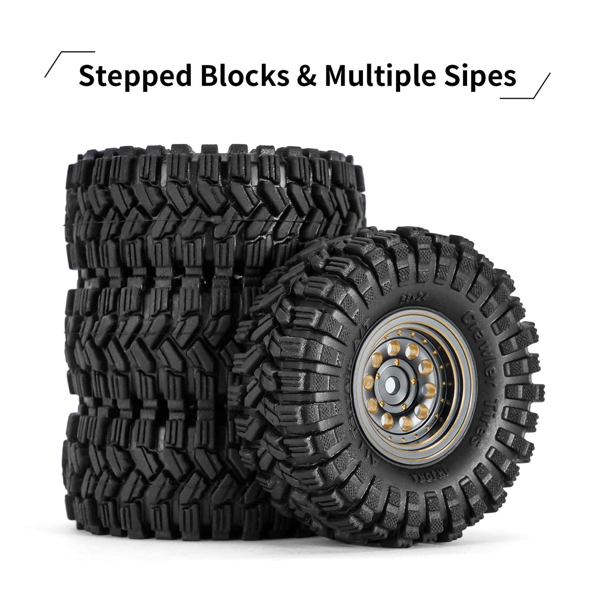 INJORA S5 crawler tires 58x24mm designed for rugged off-road grip.