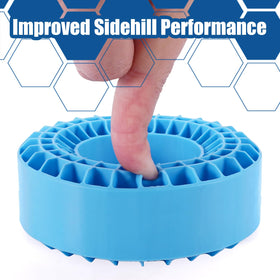 INJORA blue foam insert on tire demonstrates enhanced traction potential.