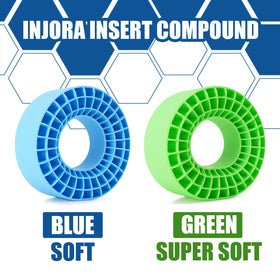 INJORA silicone foam weight demonstration indicating improved stability on wheel.
