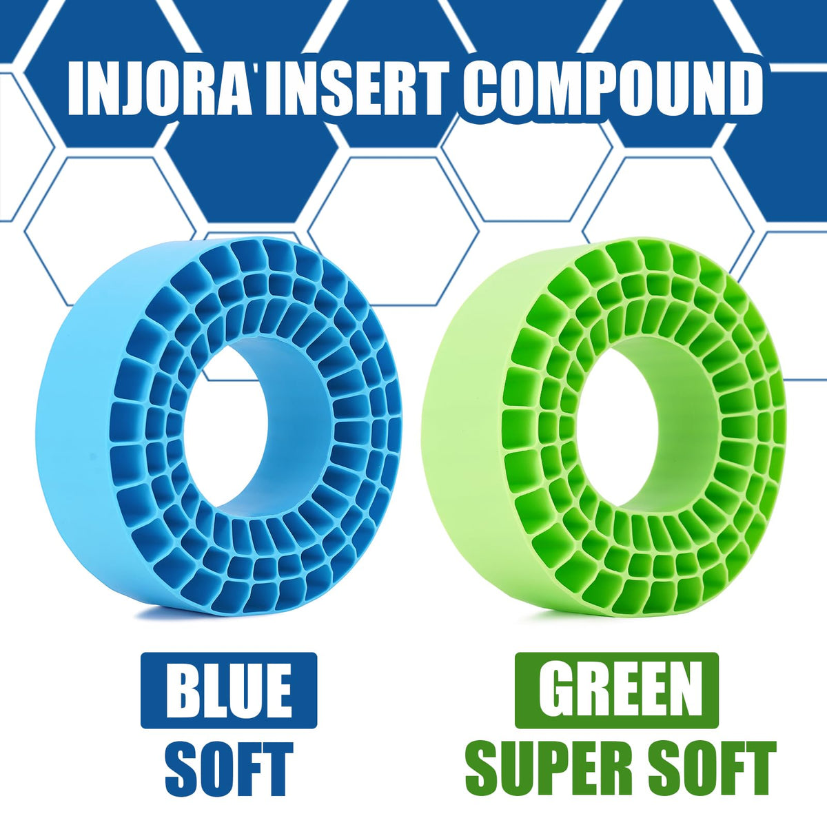 INJORA blue silicone insert adds counterweight for improved stability.