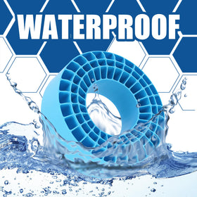 INJORA blue silicone insert provides strong sidewall support for longer tire shape.