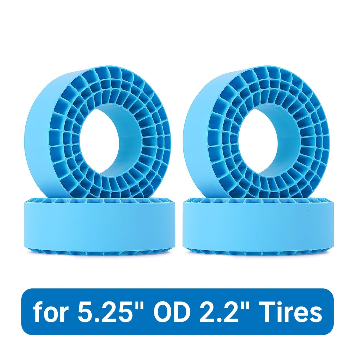 INJORA blue inserts are waterproof and temperature resistant for rugged RC use.