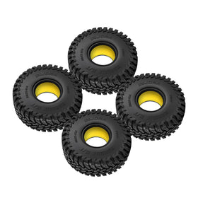 INJORA yellow silicone inserts fit 62-64mm tires for improved stability