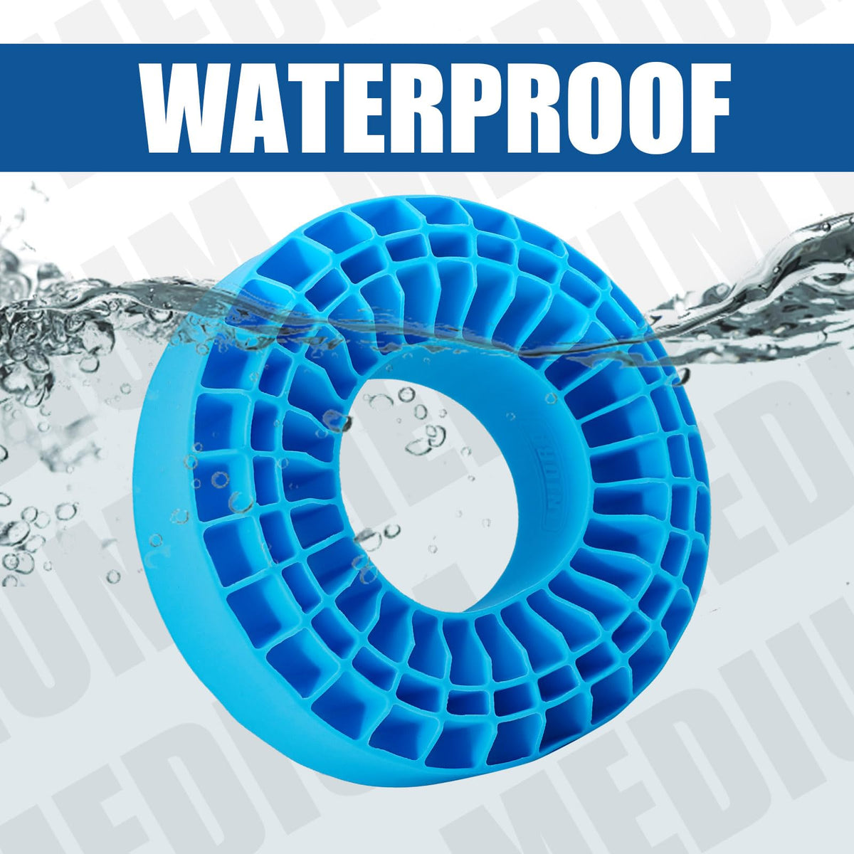 INJORA blue medium insert close-up boosts traction on rough terrain.