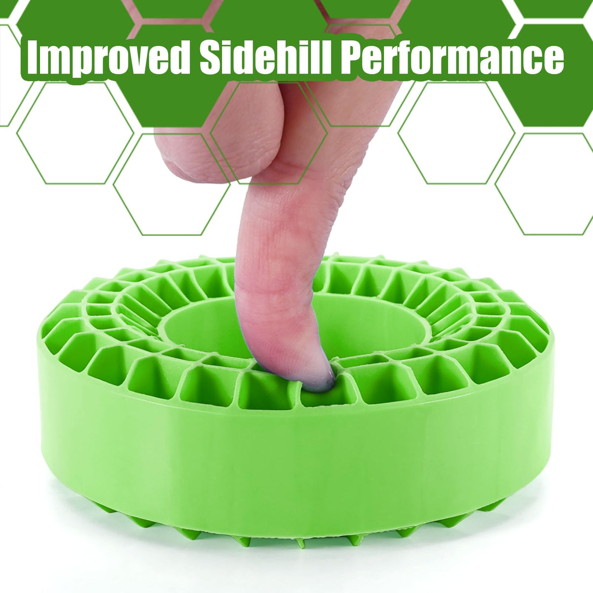 Close-up of INJORA silicone rubber insert showing flexible, waterproof material.
