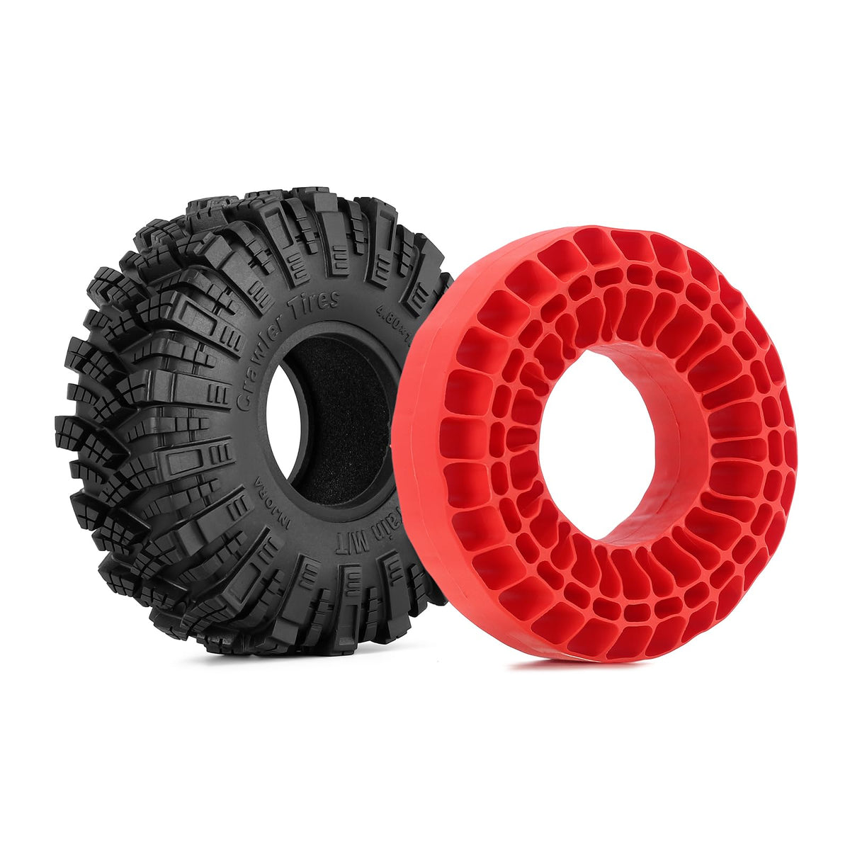 INJORA durable silicone insert resists water and temperature changes on 118-122mm wheels