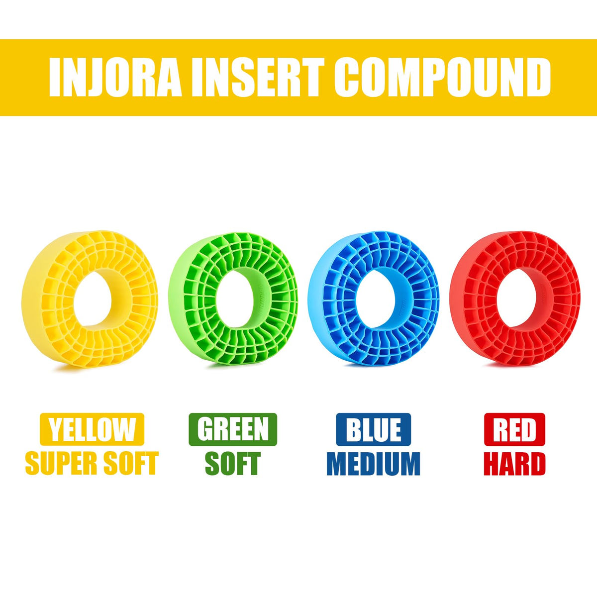 INJORA red hard silicone rubber insert for 118-122mm tires provides durable support for heavy crawlers