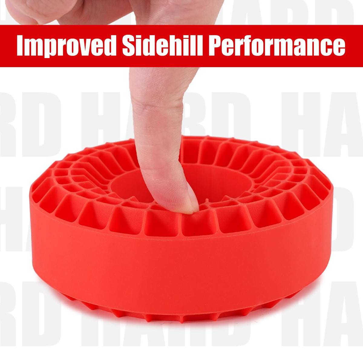 INJORA sidewall support silicone insert maintaining tire shape on rough terrain