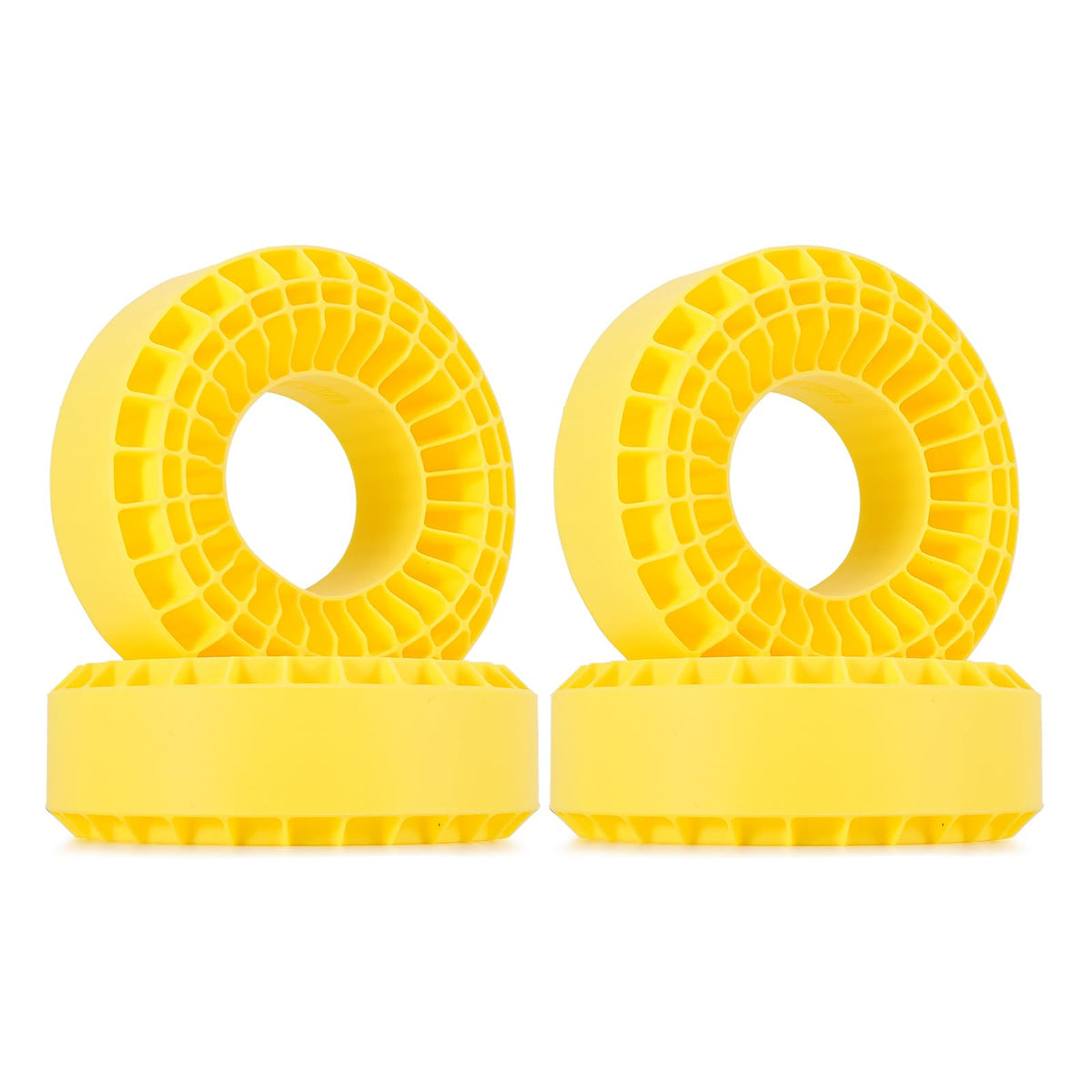 INJORA yellow soft silicone rubber insert for 118-122mm tires improves grip on lightweight RC crawlers