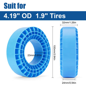 INJORA blue inserts provide enhanced sidewall support to maintain tire shape.