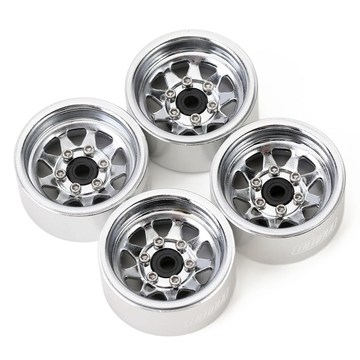 INJORA silver finish adds realistic detail to micro crawler upgrades.