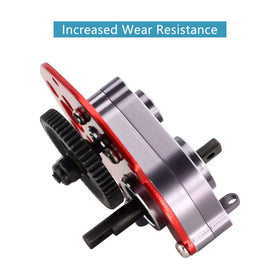 INJORA 0.3 mod spur 55T and nylon 11T pinion reduce wear.
