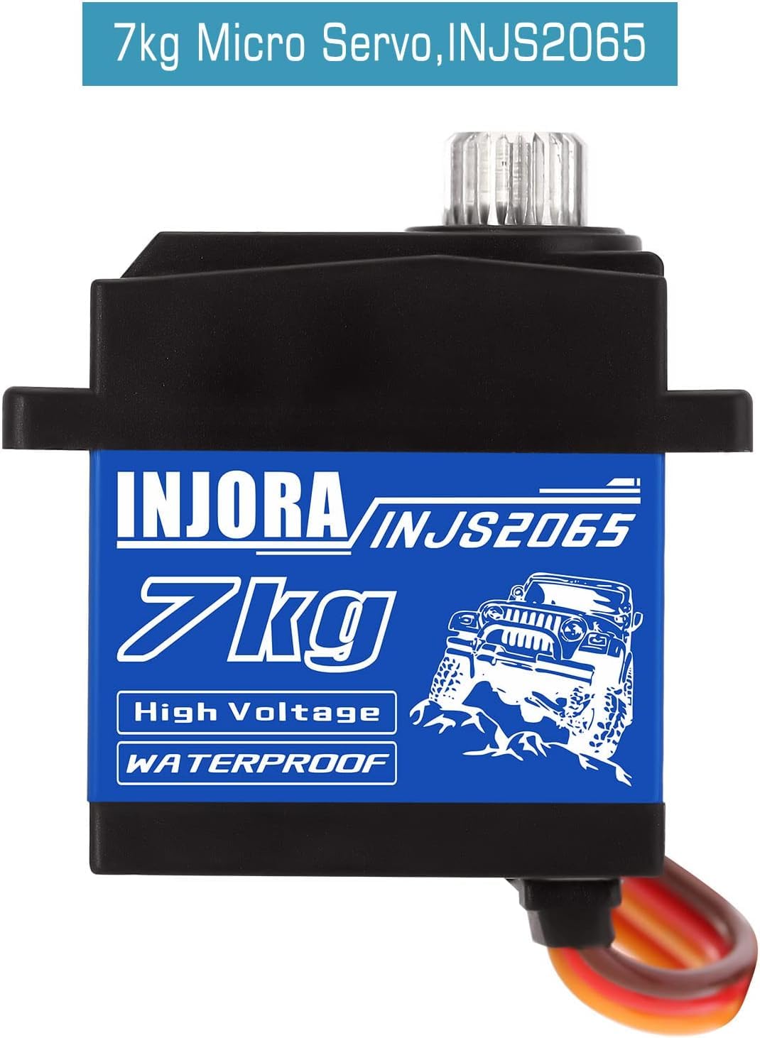 INJORA servo horn and metal mount upgrade from plastic parts