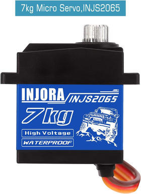 INJORA servo horn and metal mount upgrade from plastic parts