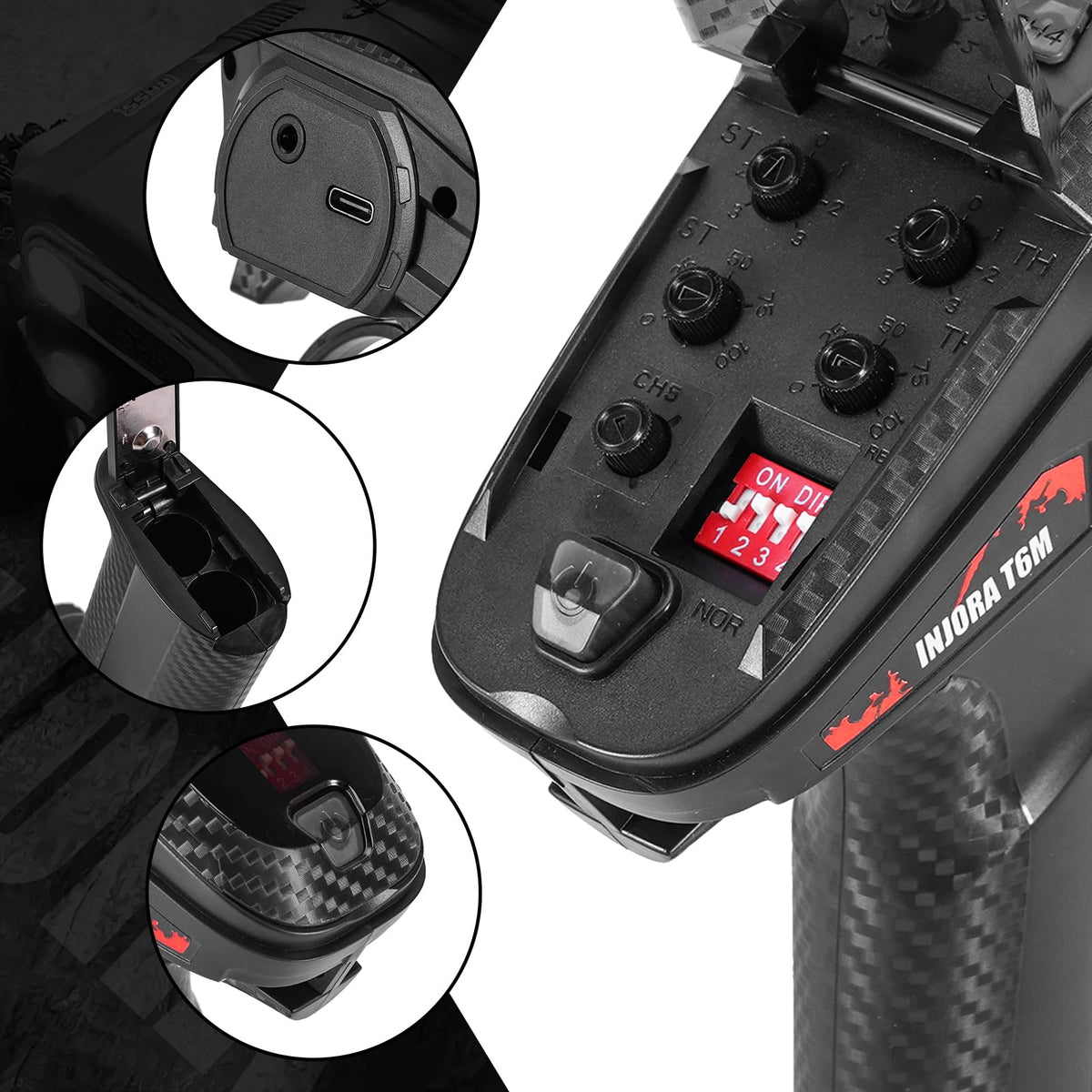 INJORA T4DCM receiver compact design for small RC cars