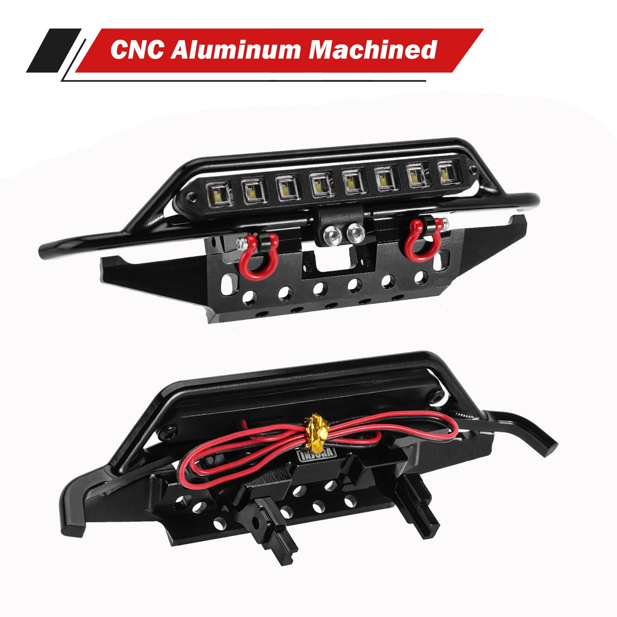 INJORA tube bumper set for TRX4M Bronco provides sturdy protection and rugged appearance.