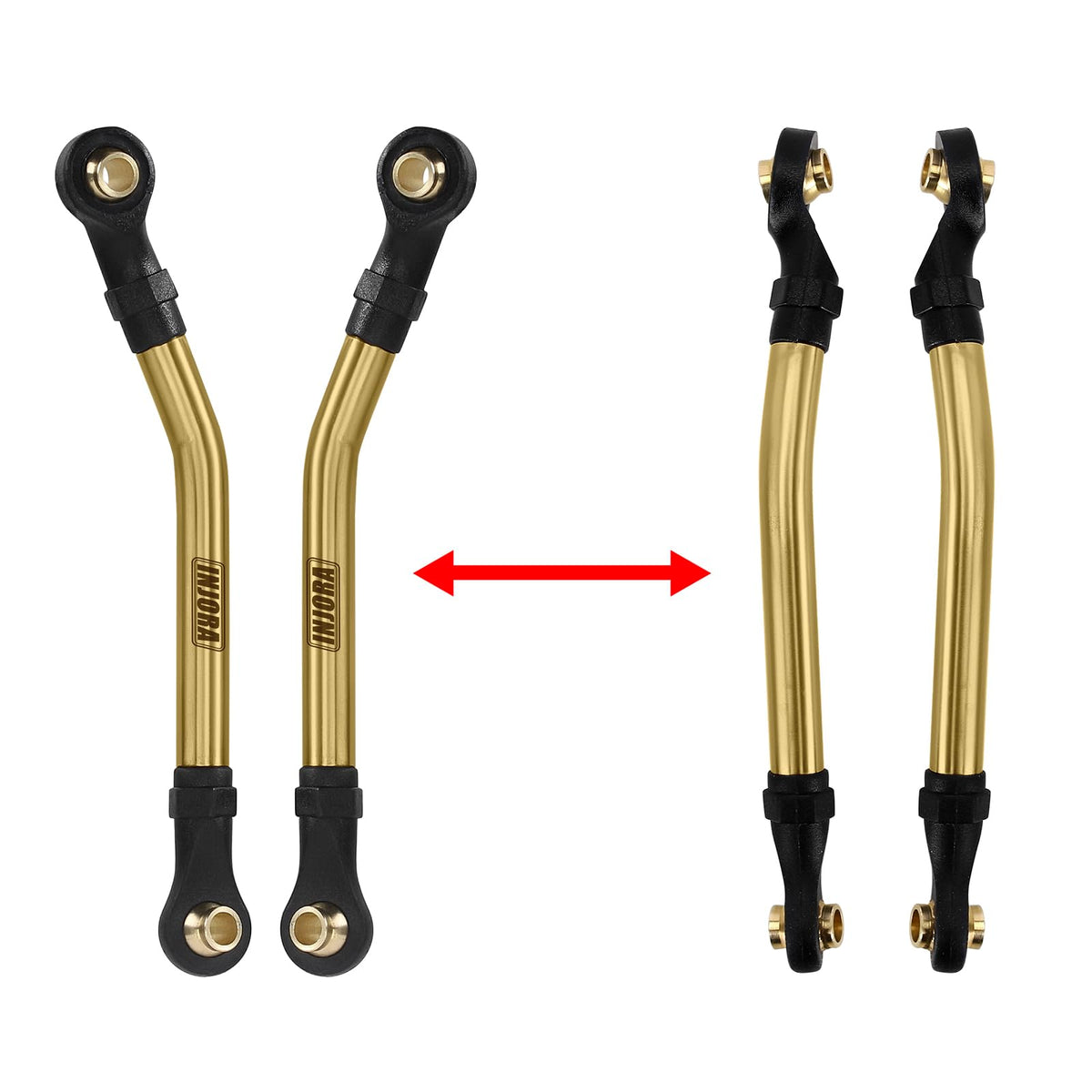 INJORA TRX4M K10 High Trail upgrade kit image showing brass fittings.