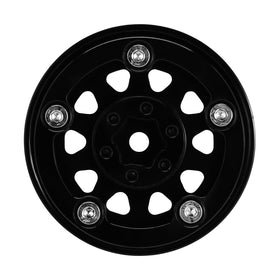 INJORA TRX4M SCX24 upgrade wheel detail emphasizes secure beadlock design.