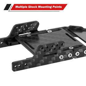 8-degree skid plate on INJORA chassis improves approach angles during climbing