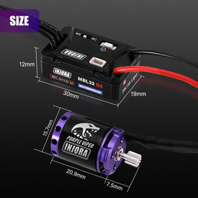 INJORA USB programmer allows PC tuning of settings.