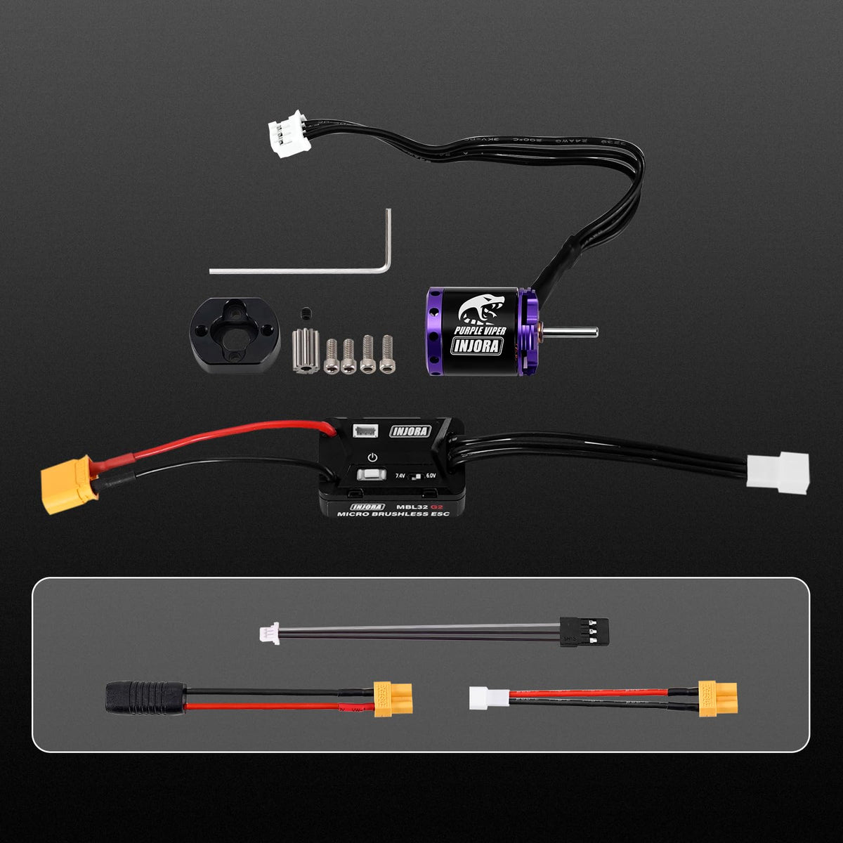 INJORA waterproof ESC all-weather performance on rugged terrain