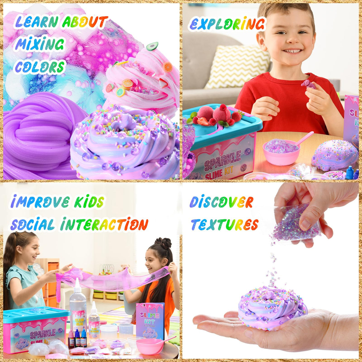 inksbui Confetti Slime Kit crunchy slime for hands-on exploration