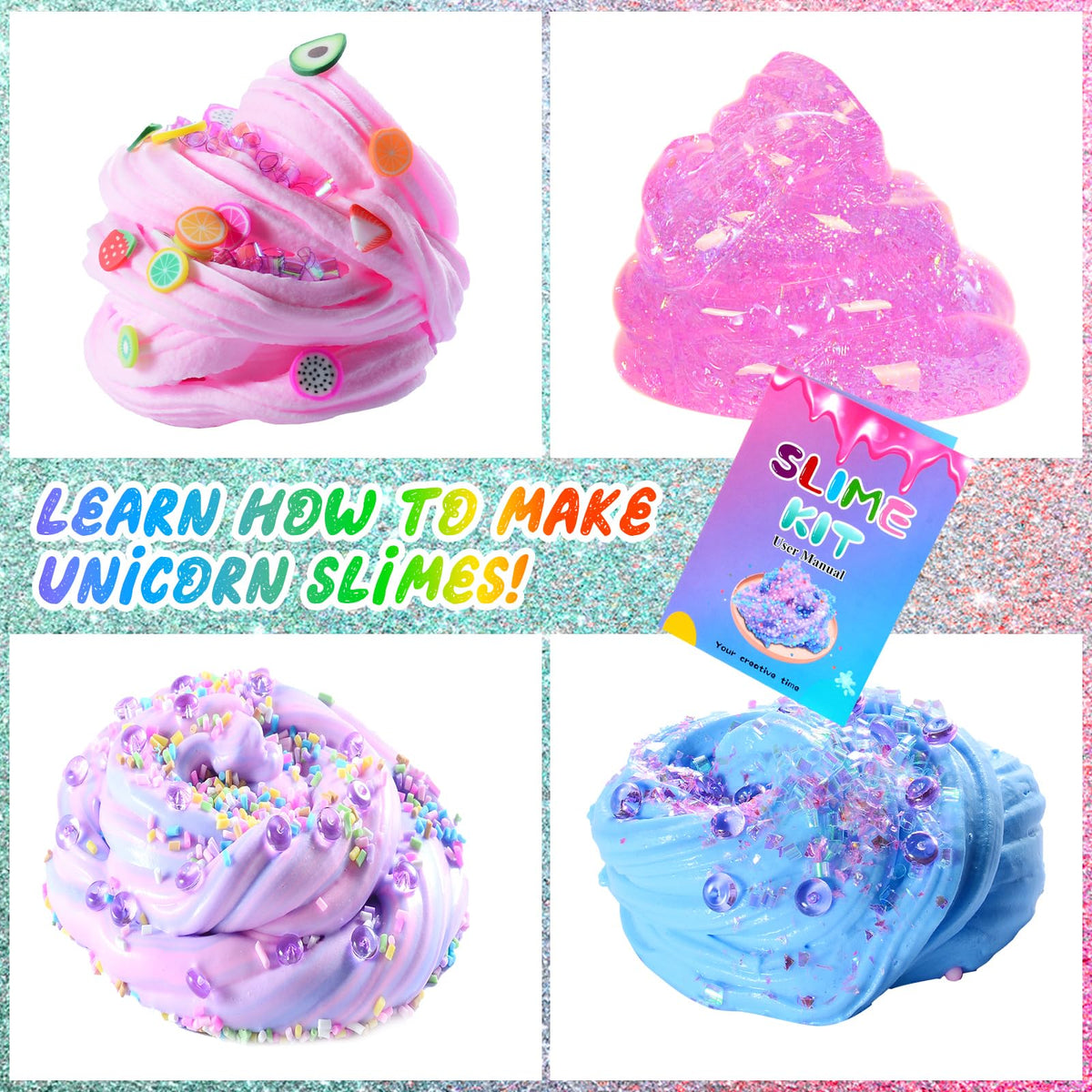inksbui Confetti Slime Kit foam slime for tactile play and squishy textures