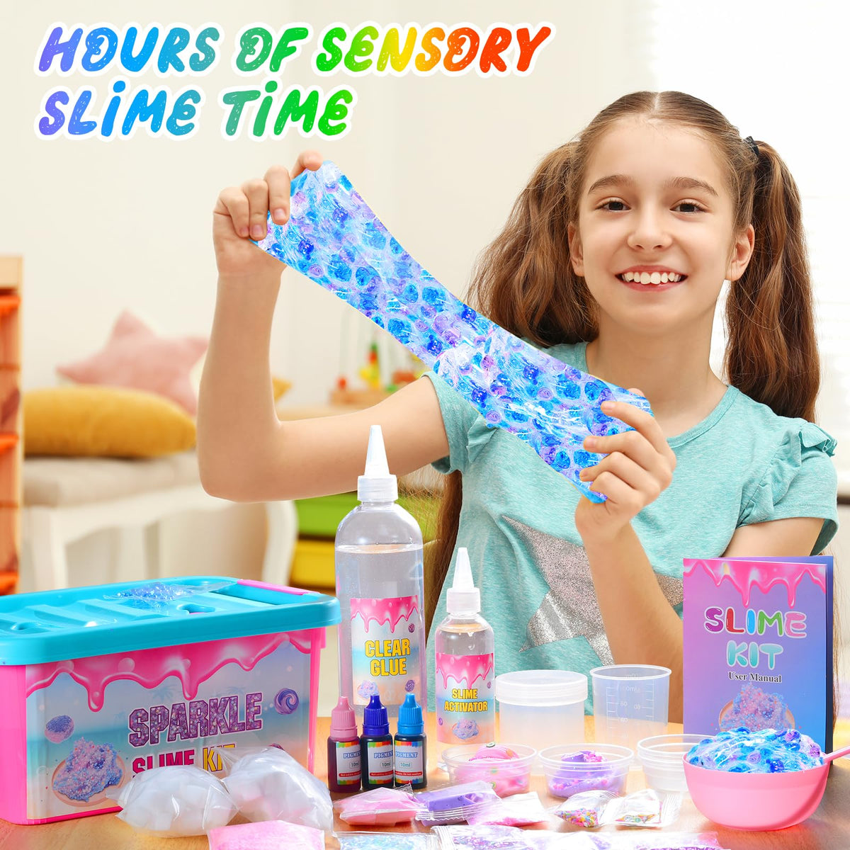 inksbui Confetti Slime Kit glimmer slime for vibrant at home fun