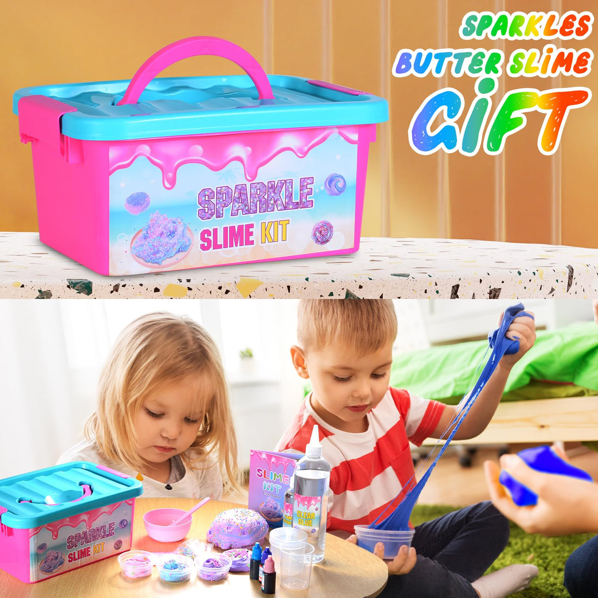 inksbui Confetti Slime Kit party favors idea for kids' celebrations