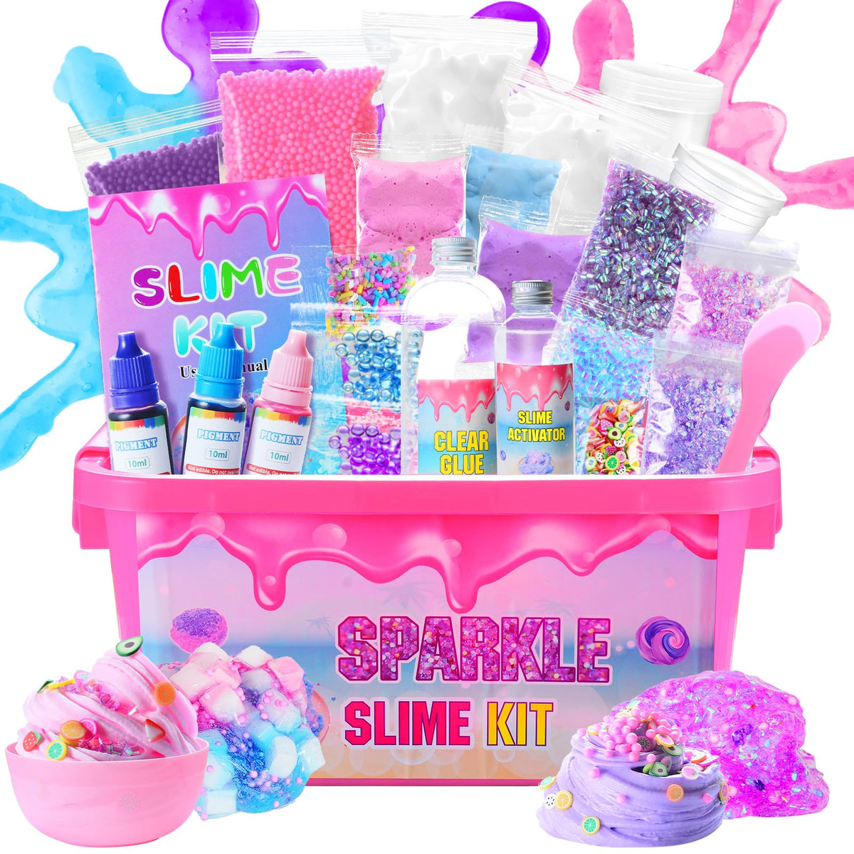 inksbui Confetti Slime Kit sparkling slime for creative play and sensory exploration