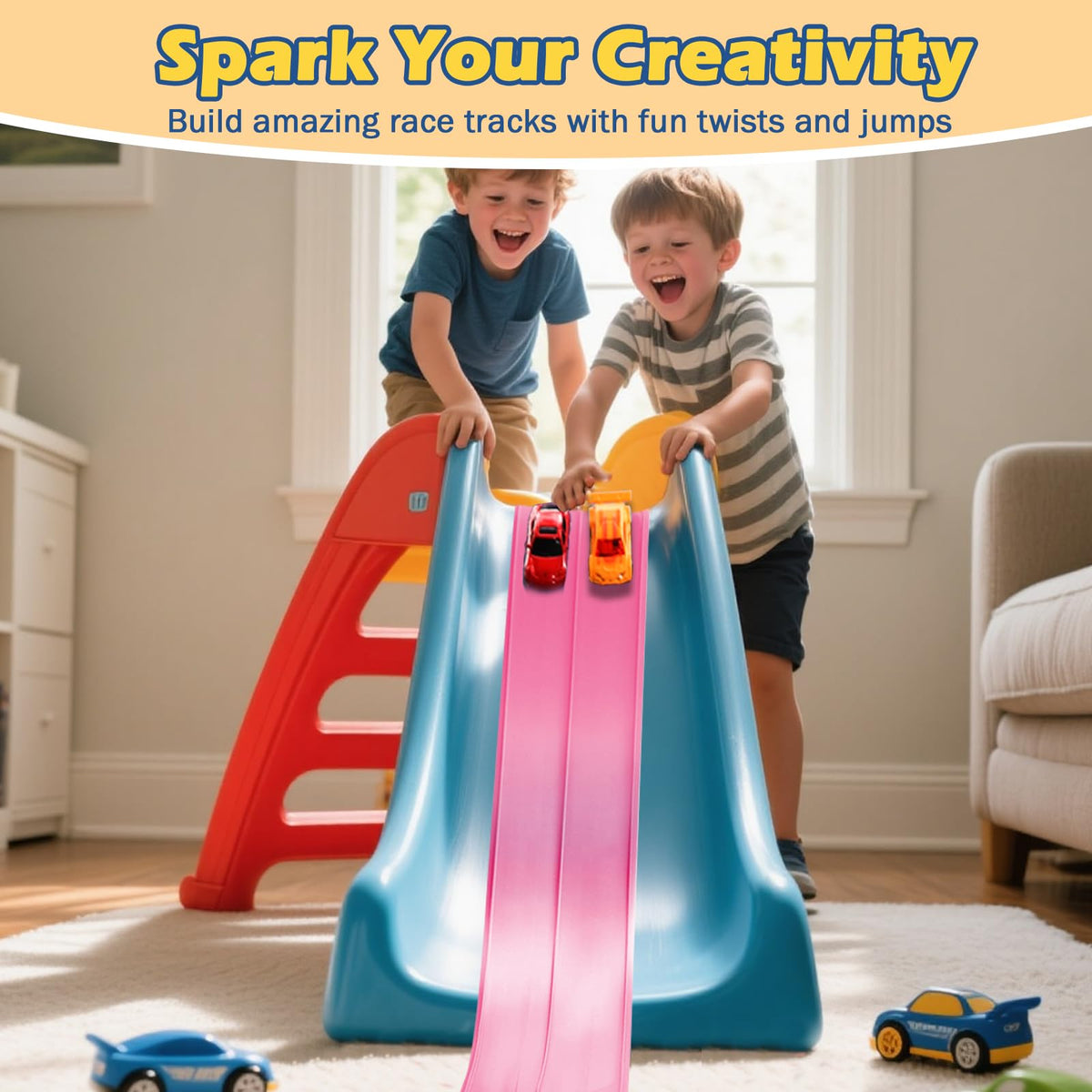 INKZOO suction cups grip on smooth surfaces for stable play.