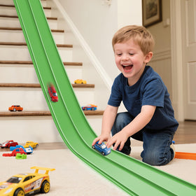 INKZOO Upgrade Flex Track 15ft extension enables flexible, on-the-go racing.
