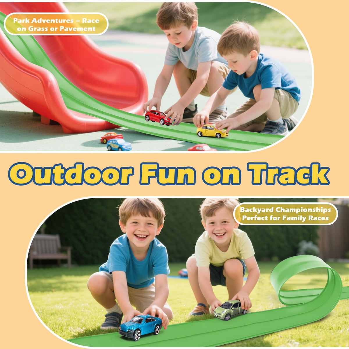 INKZOO Upgrade Flex Track roll-up design allows quick storage after play.