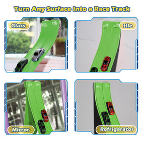 INKZOO Upgrade Flex Track suction cups secure on windows and smooth surfaces.
