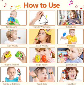 INLAIER shaker eggs providing gentle rattling for multisensory exploration.