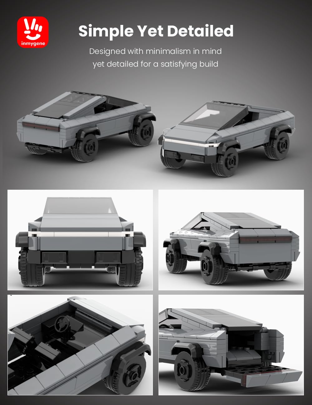 Inmygene 213-piece build kit with precise pieces for building.