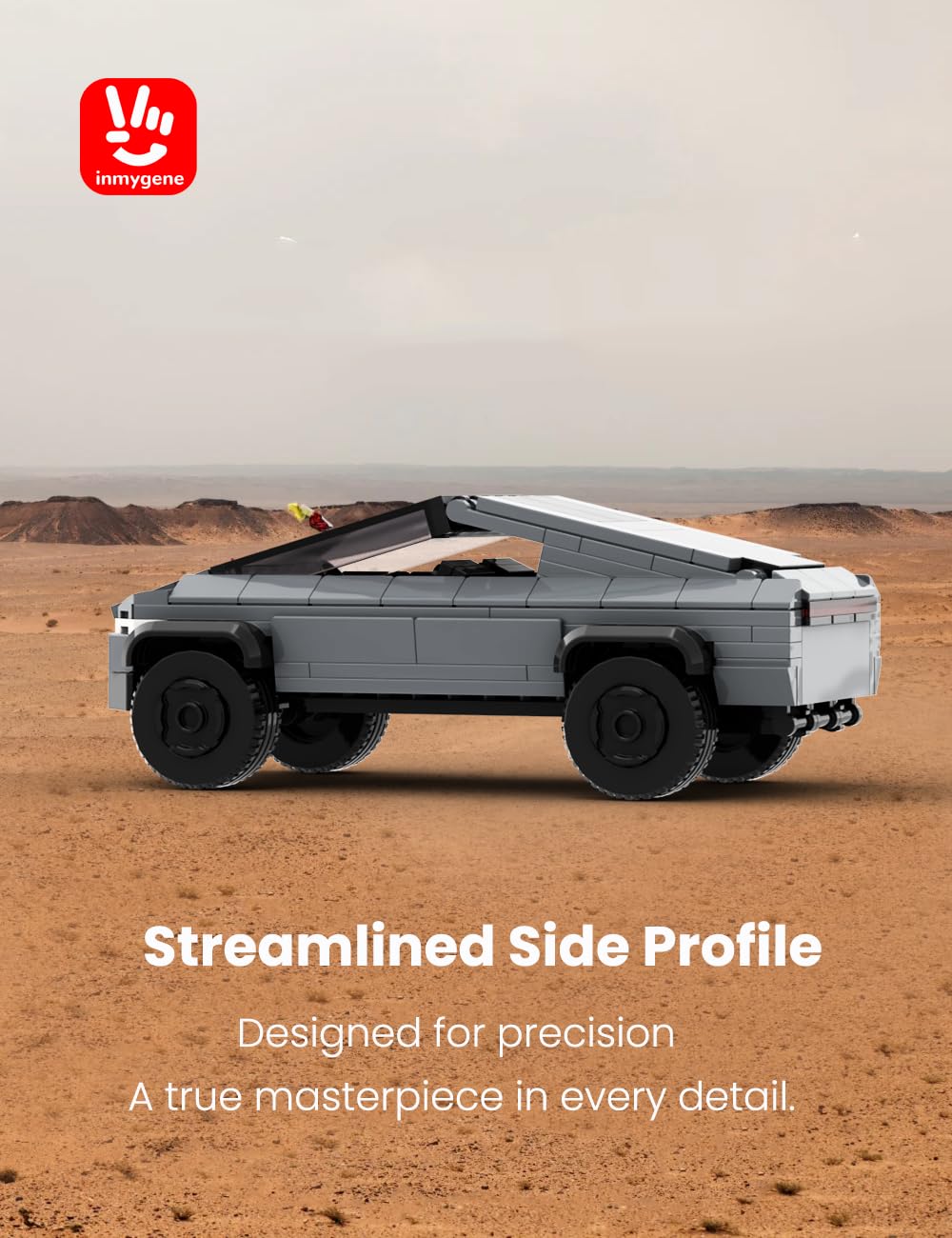 Inmygene cyber off-road truck detailed sci-fi design for collectors.