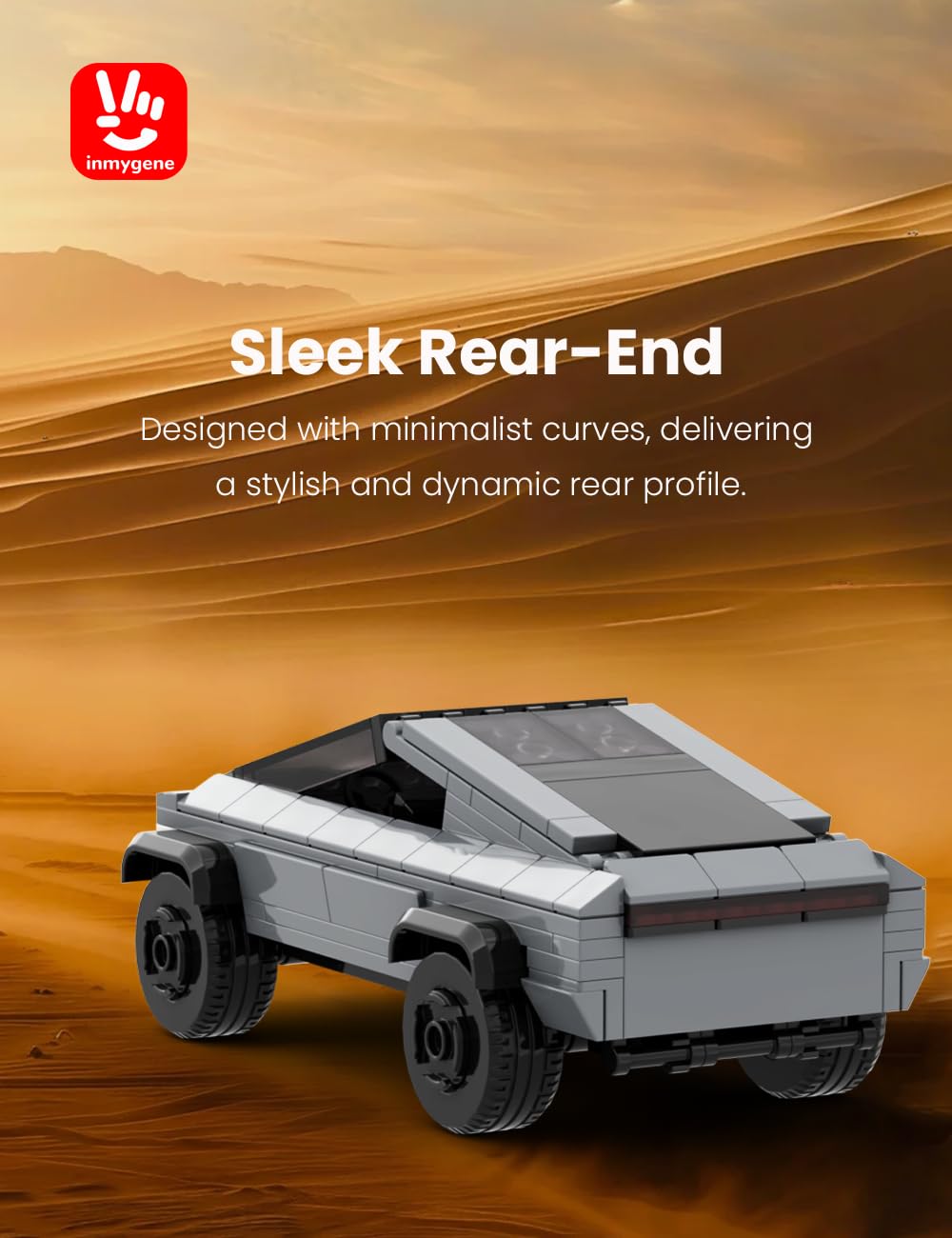 Inmygene cyber off-road truck opening compartments for exploration.