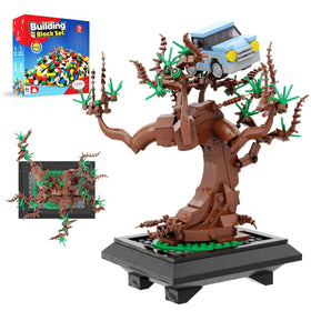 Inmygene Willow Tree Bonsai Building Set assembly view, ideal for creative home decor.