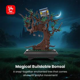 Inmygene Willow Tree Bonsai Building Set with mini car offers whimsical storytelling.
