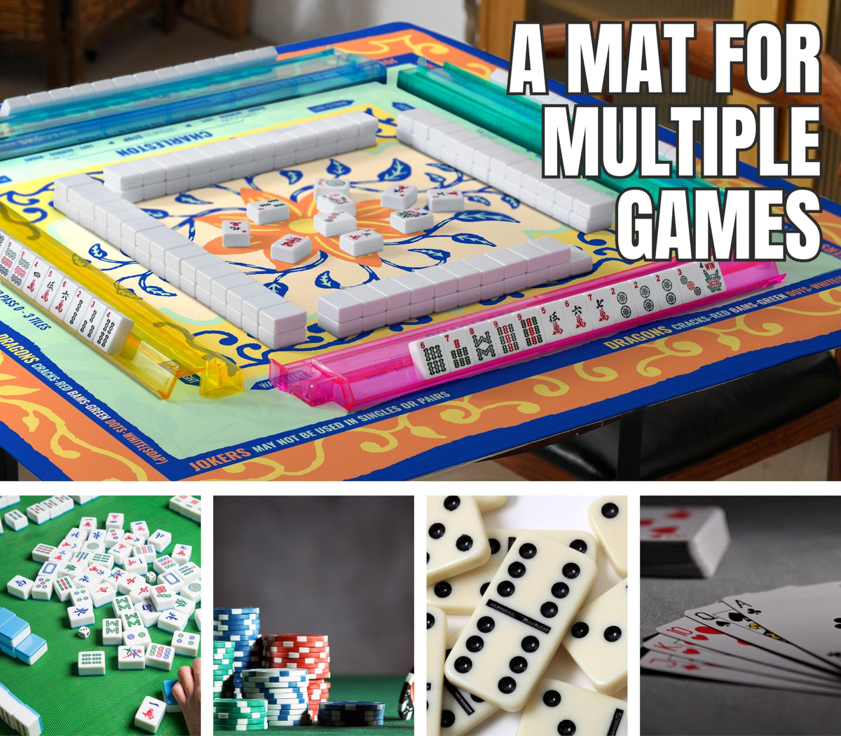 InnoBeta Mahjong Mat edge durability withstands frequent use.