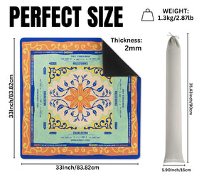 InnoBeta 33x33 mat on a wooden table with protected tiles.