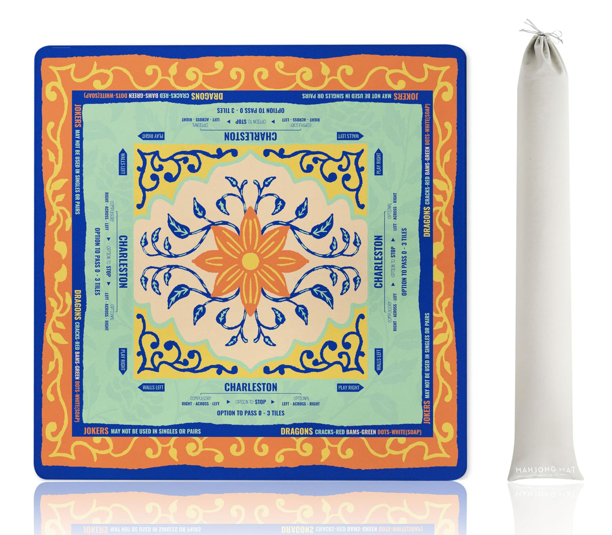 InnoBeta Mahjong Mat 33x33 non-slip surface for stable play and tile protection.