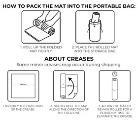 InnoBeta Mahjong Mat easy roll and compact storage in the included bag.