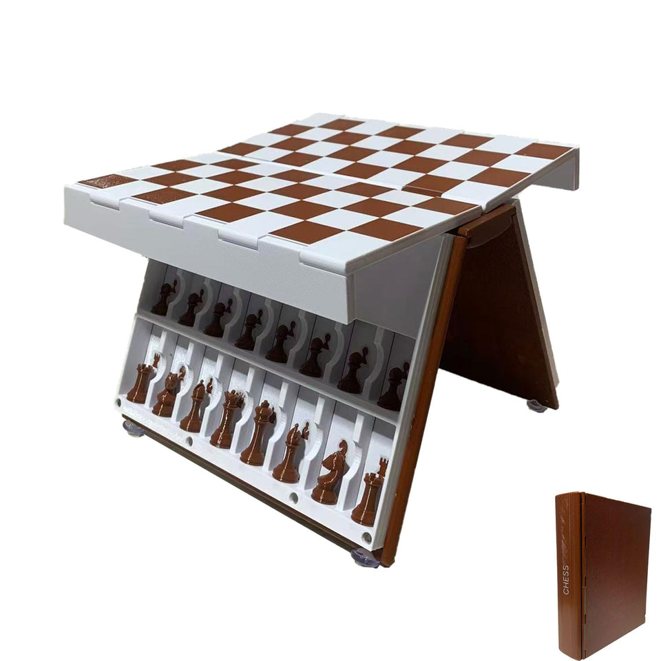 Innecal PlayBook’d Chess book open for on-the-go strategic play
