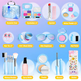 INNOCHEER blush compact with 2-in-1 glitter for rosy looks